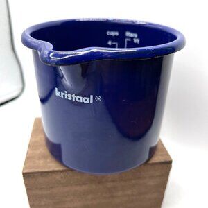 Kristaal Austria Enamelware Blue Measuring Cup